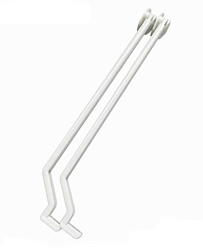 Teletoldo – Juego de 2 Brazos de 120 cmts. para toldo Pared de Aluminio Lacado Blanco – Anclaje a Pared – Alta Resistencia y Durabilidad - Incluye pletinas de sujeción a Perfil