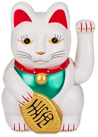 Out of the blue Objeto de decoración/Gato Chino de la Suerte agitando la Pata Izquierda/Dimensiones 20 x 14 cm