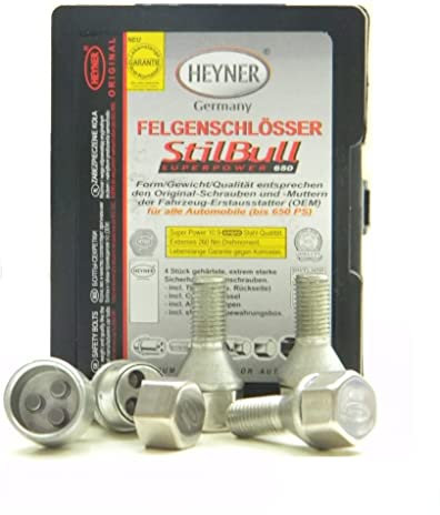 HEYNER Locking Wheel Nuts M14x1.5 Fits Peugeot 806 Set 4 Locks Alloys Antitheft Protection Bolts W2