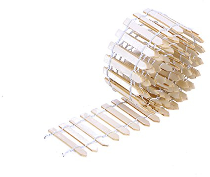Amosfun Mini-Holzzaun, 100 cm x 5 cm, für Feengarten, Mikro-Pflanzgefäß, Dekoration, Bonsai-Terrarium, Ornament (Holzfarbe)