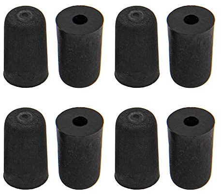 Yootones Cello-Endpin Gummispitze für Kontrabass-Endpin aus Gummi, Endkappe, kompatibel mit Zubehör, Instrumenten-Ersatz, Schwarz, 8 Stück