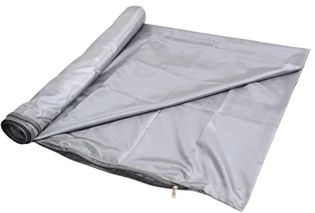 ColorYourLife Schlafsack Liner Schlafsack - Reise & Camping Bettlaken für Erwachsene - seidiges Polyester (Grau - Reißverschluss)