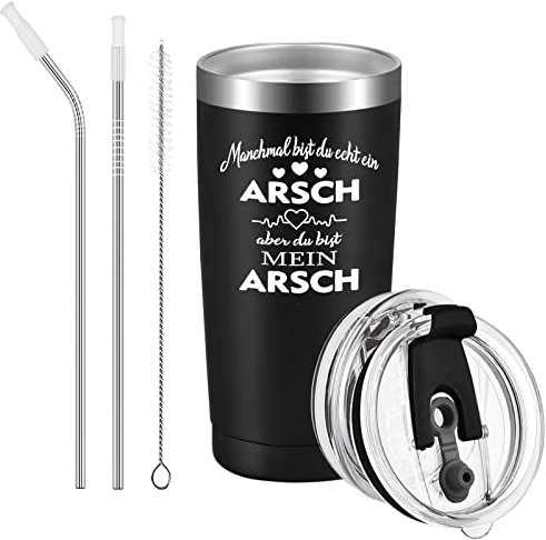 Livole Valentinstag Geschenke für Ihn, Männer, Lustige Geschenke für Männer, Freund, Ehemann, Tasse mit Spruch - Manchmal Bist du Echt ein Arsch, Aber du Bist Mein Arsch - 20oz Coffee to go Becher