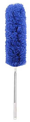 TopHomer Plumero de plumas para limpieza, plumero extensible de microfibra, cepillo telescópico para polvo lavable, plumero húmedo para limpiar telarañas, ventilador de techo, coche (130 cm)
