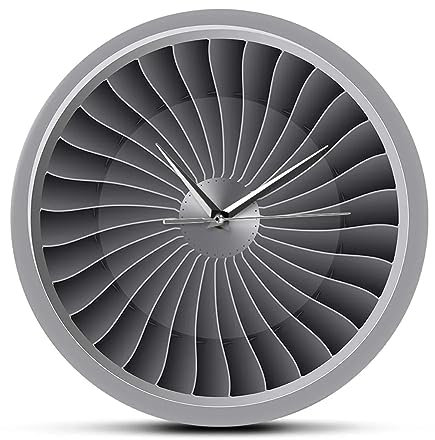 ENILSA Wall Clock 12 Silent Non-Ticking Modern Wall Clocks,Fan Battery Operated Wall Clock for Office,Home,Bathroom,Kitchen,Bedroom,School,Living Room