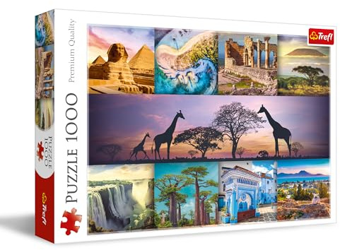 Trefl - Puzzle 1000 Teile, Collage: Afrika, Klassische Puzzles