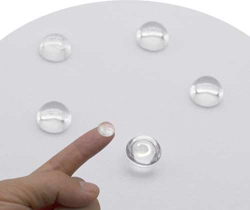 Jeada 5pcs Optical Glass Lens 19.3mm 0.76Inch Flat-Convex Lens Without Edge Focusing LED Convex Lens for LED Flashlight Bike Head Lamp, Transparent (Φ19.3mm*H4.5*F37)