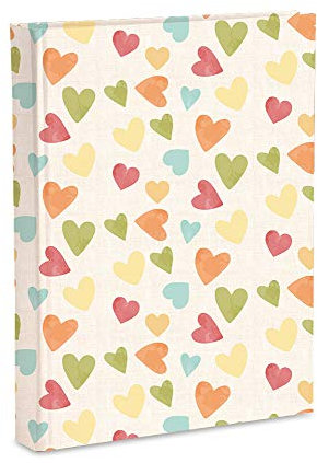 Album photo avec poches 21 x 28 cm contient 200 photos 13 x 18 cm couverture en papier imprimé avec finition plastifiée mate, motif cœurs