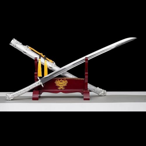 KWXPW Handgeschmiedetes Katana,Klinge aus Manganstahl,echtes Samurai-Schwert für Dekoration,Sammeln,Kendo,Cosplay,Ausstellung