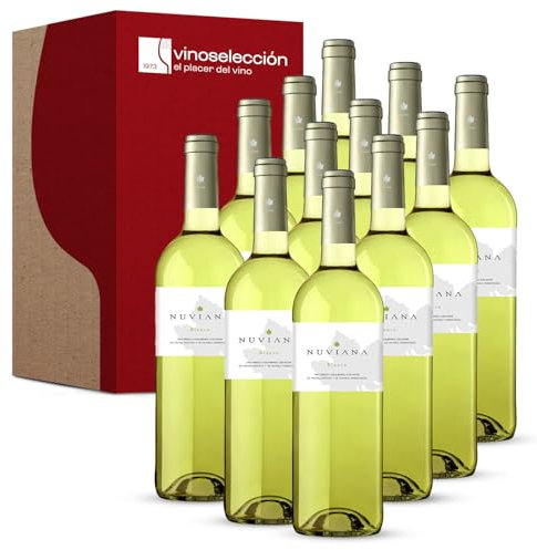 VINOSELECCION - Nuviana Blanco - Vino Blanco V.T. Castilla 100% Chardonnay | Pack de 12 Botellas x 75 cl