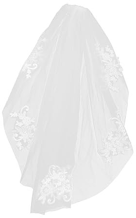 Holibanna 1stufe Bridal Veil Mit Blumen Einlagig Für Hochzeiten Brautkopfbedeckung Für Zeremonien Und Fotoshootings Wiederverwendbar Leicht Zu Tragen Schickes Design