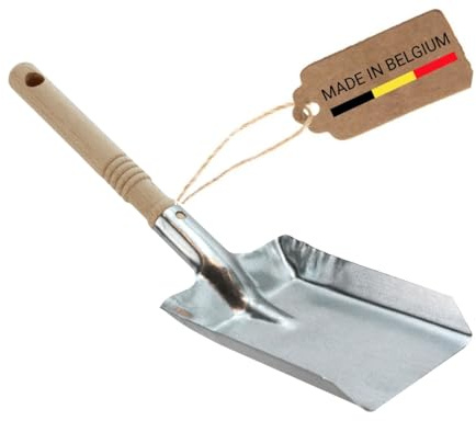 BawiTec Qualitäts Kehrschaufel Metall Kehrblech verzinkt mit Griff Metallschaufel Metallkehrschaufel Metallkehrblech Lippe Kohleschaufel Kaminschaufel Müllschippe Schüppe (1 Stück schmal mit Griff)