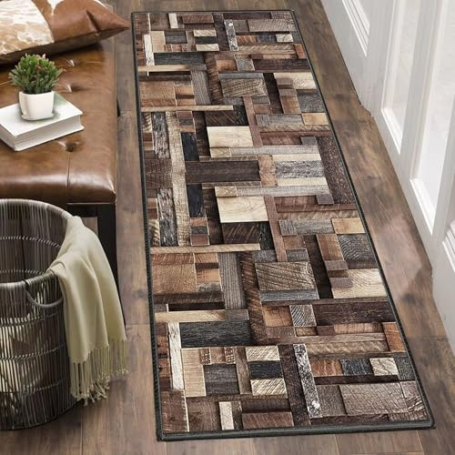 Läufer Teppich für Flur Waschbarer Teppichläufer Flur 40 x 70 cm Küchenläufer rutschfest Küchenteppich Vintage Flurläufer Lang Moderne Küche Runner Teppich für Flur Eingang Wohnzimmer Waschküche
