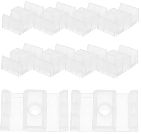 Uonlytech Butées Plastiques Pour Portes De Bain Coulissantes 10 Pièces Antichoc Et Antidérapantes Guides Inférieurs En Plastique Solide Accessoires Pour Salles De Bain