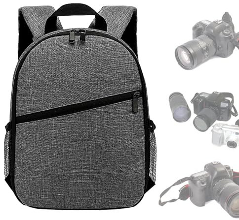 Generico Zaino Per Fotocamera - Zaino DSLR Impermeabile, Borsa Per Fotografie Da Viaggio | Grande Custodia Per Le Lenti Della Fotocamera, SLR, Porta Flash, Attrezzature Per Esterni, Trasporto Di Attr