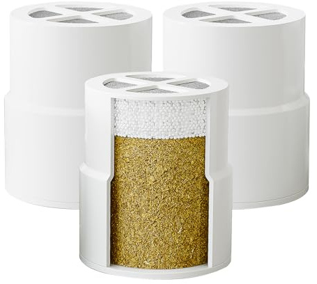 Shower Head Filter Compatible with Jolie Shower Head, KDF-55 Step Technology, High Pressure Water Filter for Soft Skin and Shiny Hair, Pack of 3