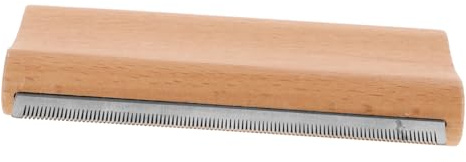 TOGEVAL Professionelle Pferdepflegebürste Aus Holz Mit Edelstahlklingen Ergonomischer Griff Schmerzfreie Rosshaar-entfernung Massierende Pferde-entfilzerbürste Für Schonendes Fellpflege-de