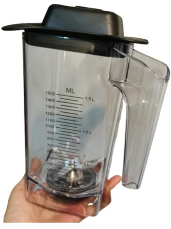 Gobelet Mélangeur Compatible Avec Les Appareils JTC TM-800A Et TM800AQ ; Récipient, Couteau Et Couvercle De Rechange For Mixeur À Smoothies
