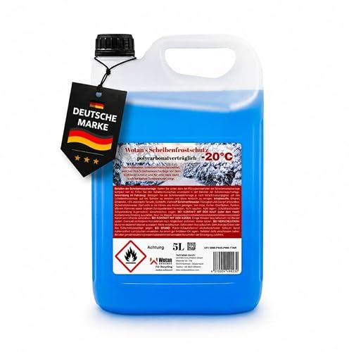 WWotan Solutions Wotan's 5 Liter Scheibenfrostschutz - 20 Grad | Frostschutz für die Auto Scheibenwaschanlage | Scheibenfrostschutz Konzentrat 5L | Frostschutzmittel Scheibenwaschanlage (5 Liter)
