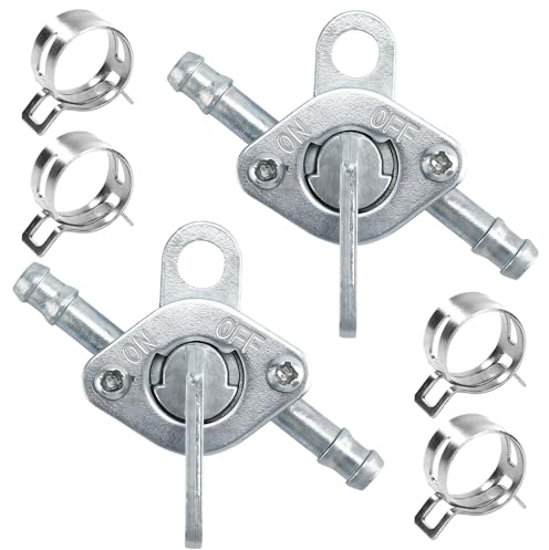 2pièces Robinet Essence Motoculteur Réservoir d'Essence,6mm Robinet Essence Groupe Electrogene,Essence Robinet Essence Moto,Robinet Essence Tondeuse Pour Moto,Scooter, Cyclomoteur,Dirt Bike et Go Kart