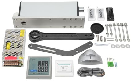 CDZHLTG Ouvre-Porte Automatique Électrique 140 kg, Installation Latérale, IP21 Étanche pour Extérieur/Intérieur, Réglage Vitesse 3-10s, Usage Commercial (Supermarkets, Bureaux, Hôpitaux)