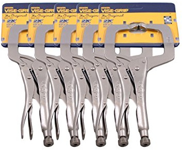 Irwin Vise Grip 11R 11 C Clamp Locking Regular Tip Easy Release Pliers (5 Pack)