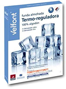 Velfont Funda Almohada Termo-reguladora microclima Constante, ni Demasiado Calor ni Demasiado Frio Todas Las Medidas (70cm)