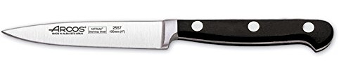 Arcos Serie Clasica - Cuchillo Mondador - Hoja de Acero Inoxidable Forjado NITRUM 100 mm - Mando de Polioximetileno (POM) Color Negro