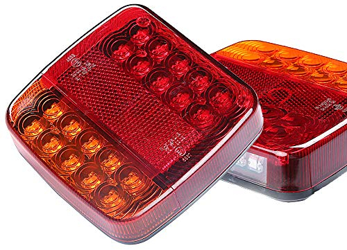 AOHEWEI Trailer Rear Lights Tail Indicator-Lighting LED Truck Brake Lamp 12V Waterproof Perfect for Caravan Lorry Van or Tractor