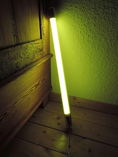 Lichtidee Led Leuchstab IP20 63cm gelb 10 Watt Party Deko Schaufenster farbig bunt mit weißem Kabel und Schalter
