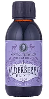 Napiers Wild Elderberry Vitamin C Elixir - Immune System Booster - Alcohol-Free - 150ML