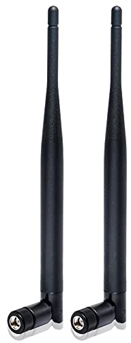 Nelawya RP-SMA Antenna WiFi 6dBi Dual Band 2.4GHz 5.8GHz Antenna MIMO per router Wi-Fi, desktop PC, adattatore USB, schede PCI-E, telecamera IP di sicurezza,extender Wireless Range