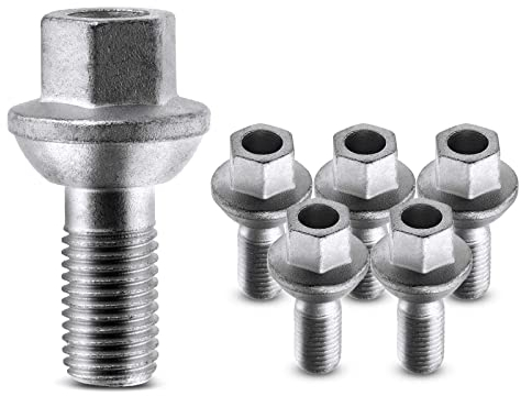 Frankberg 6 bulloni per ruota anteriore o posteriore, compatibili con Fortwo Cabrio 451, 0,8 l, 1,0 l, 2007, oggi Fortwo Coupe 451, 0,8 l, 1,0 l, 2007