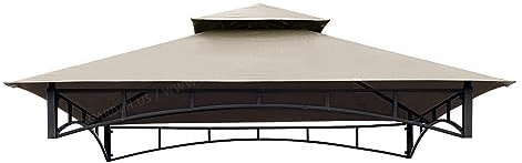 APEX Garden Ersatz-Überdachung für Modell #L-GG034PST, HD Hampton Bay Heathermoore Outdoor Patio 2,4 m x 1,5 m, Grillpavillon (nur Oben) (Beige)
