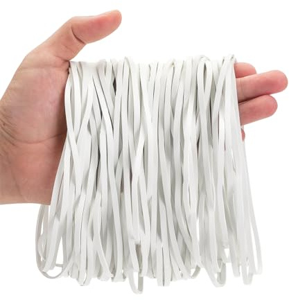 Mr. Pen- Extra Large White Rubber Bands, 100 Pack, Bulk, 7 Inch, Office Supplies