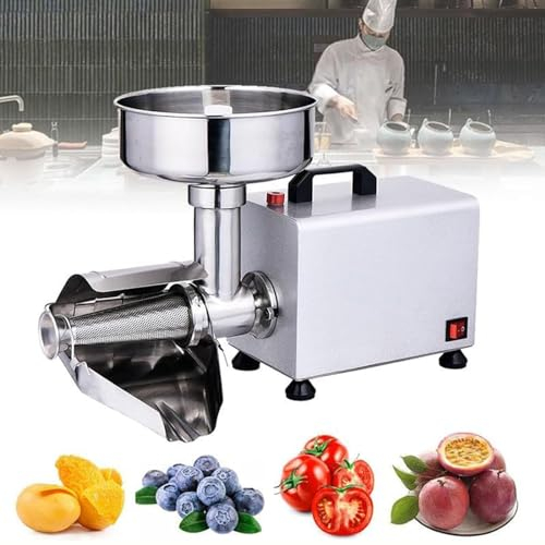 DDZJTPP Elektrische Tomatenpresse & Siebmaschine Fräsen Soßenbereiter Edelstahl-Lebensmittelmischer, 90-160 Kg/H,Weit Verbreitet for Obst Und Gemüse