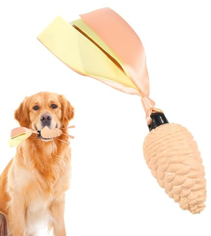 Lnhgh Tannenzapfen-Spielzeug für Hunde,Hunde-Tannenzapfen-Spielzeug,Quietschendes Seil-Hundespielzeug mit Beißstreifen | Langlebiges, weiches Haustierspielzeug für Welpen und Hunde, energieintensives