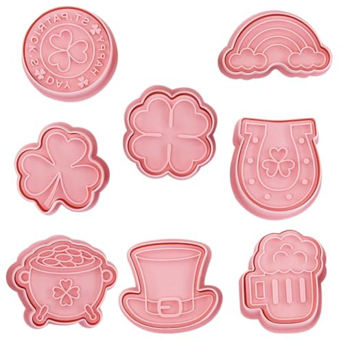 8 Pièce Emporte-Pièces, VEghee 3D Moule à Biscuit en Plastique, Cookie Cutters Biscuit Moule pour Décoration de Biscuits Cookie Gâteau Cookie Cutter Set