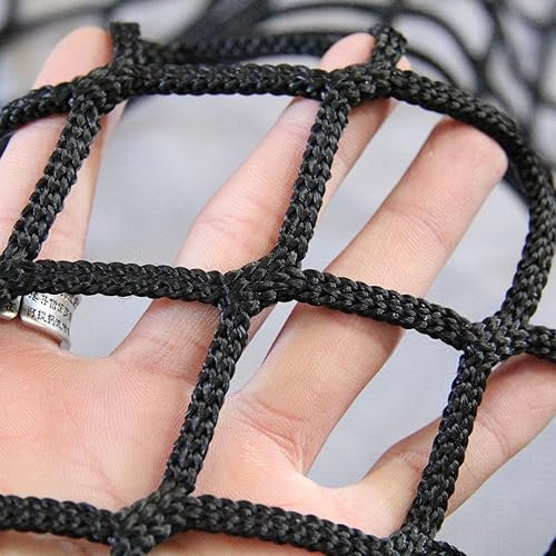 Store Partition Net in Black Knotless Polyester,Scenic Area Fall Protection Nets Mesh Hammock,Balcony Stairs Safety Protective Netting,Playground Fence Rope(Size:1M×3M(3.3FT×9.8FT),Color:Schwarz)