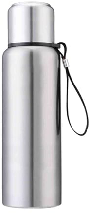 Mug Isotherme Gourde Isotherme Bouteille Isotherme Flasques Inox Tasse Alimentaire Chaud Sport Carafe Acier Inoxydable Grande Capacité Voyage Cadeau (1500ml,silver)