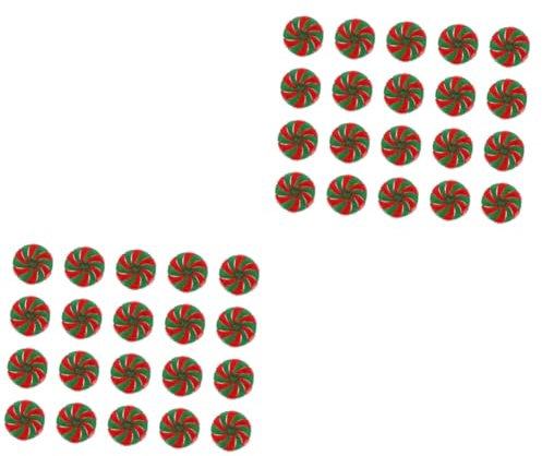 Alipis 100 STK Süßigkeiten-Weihnachtsdekorationen perlen zubehör selber Machen Christbaumschmuck aus Süßigkeiten weihnachtsmotiv weihnachtsbaumanhänger schmuck DIY versorgung Acryl rot