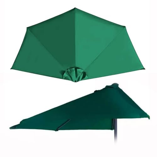 Demi-housse de parasol de rechange imperméable de 2,7 m pour parasol de marché, idéale pour appartement, porche ou maison de ville, housse de parasol demi-ronde durable