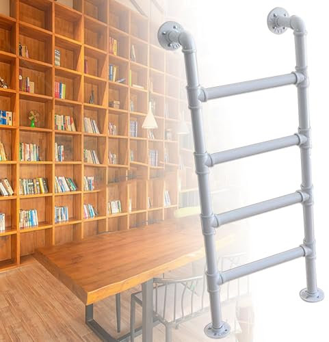 Scala in ferro battuto resistente, per letto a castello, 6 gradini, montaggio a parete, scala di sicurezza per casa, soppalco, dormitorio, 105 cm
