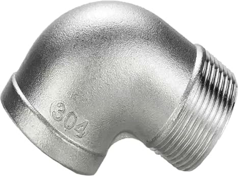 Edelstahl 304 Winkelverbinder, 1/8 1/4 3/8 1/2 3/4 1 Buchse auf Stecker 90 Grad Rohrverschraubung(3/4)
