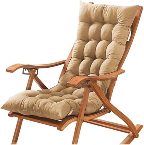 ZGantrix Cojín Reclinable para Tumbona, Cojines para Silla Mecedora, Exterior Reclinable Colchoneta Tumbona,Cómodo Cojín de Sofá para Jardín, Piscina, Playa, Terraza y Balcón,50x50x8cm A
