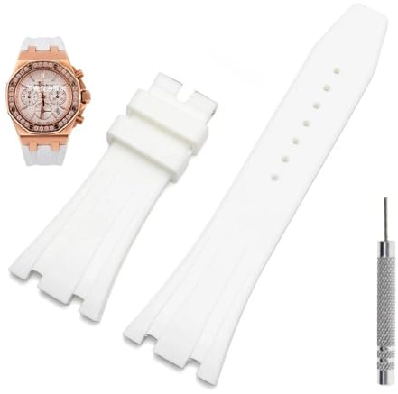 TPUOTI Bracelet de montre en caoutchouc 27 mm pour AP 15703 26470SO Royal Oak offshore hommes sport bracelet bracelet, 27mm, Agate