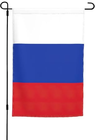 Bandera rusa con estampado de bandera de jardín para decoración de patio, porche o césped