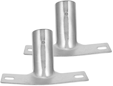 ELAYARD 2pcs Broom Handle Bracket Iron with Mop Threaded Connector and Mounting Brackets Sturdy Cleaning Accessory for Floor Brush and Extension Poles