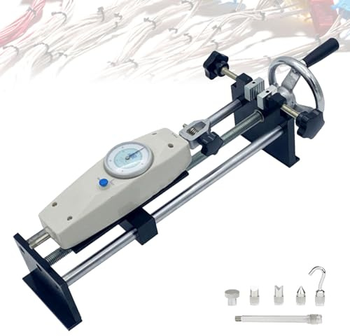 Zowdrix Combinazione di Dinamometro Digitale Push-Pull E Banco di Prova, Tester Orizzontale con Volantino da 230mm di Corsa per Tensione E Compressione NK-10N