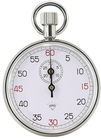 Xoeryoy Chronomètre analogique des années 60, chronomètre mécanique Portable en Acier Inoxydable pour Arbitre Sportif, Course à Pied, Cyclisme, Compte sans Pause